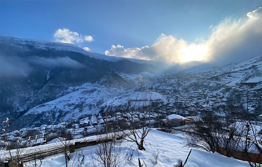 روستای فشکور در زمستان